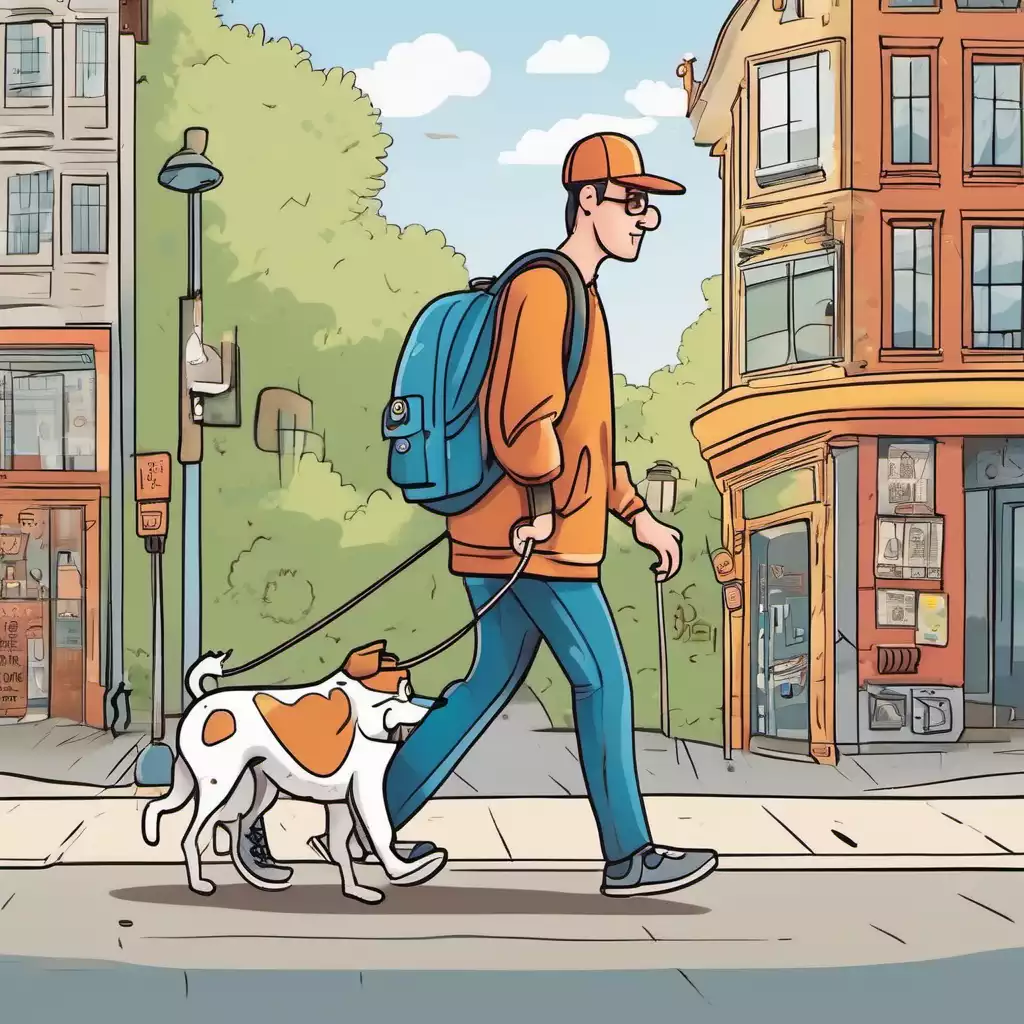 Get Paid To Walk Dogs cartoon