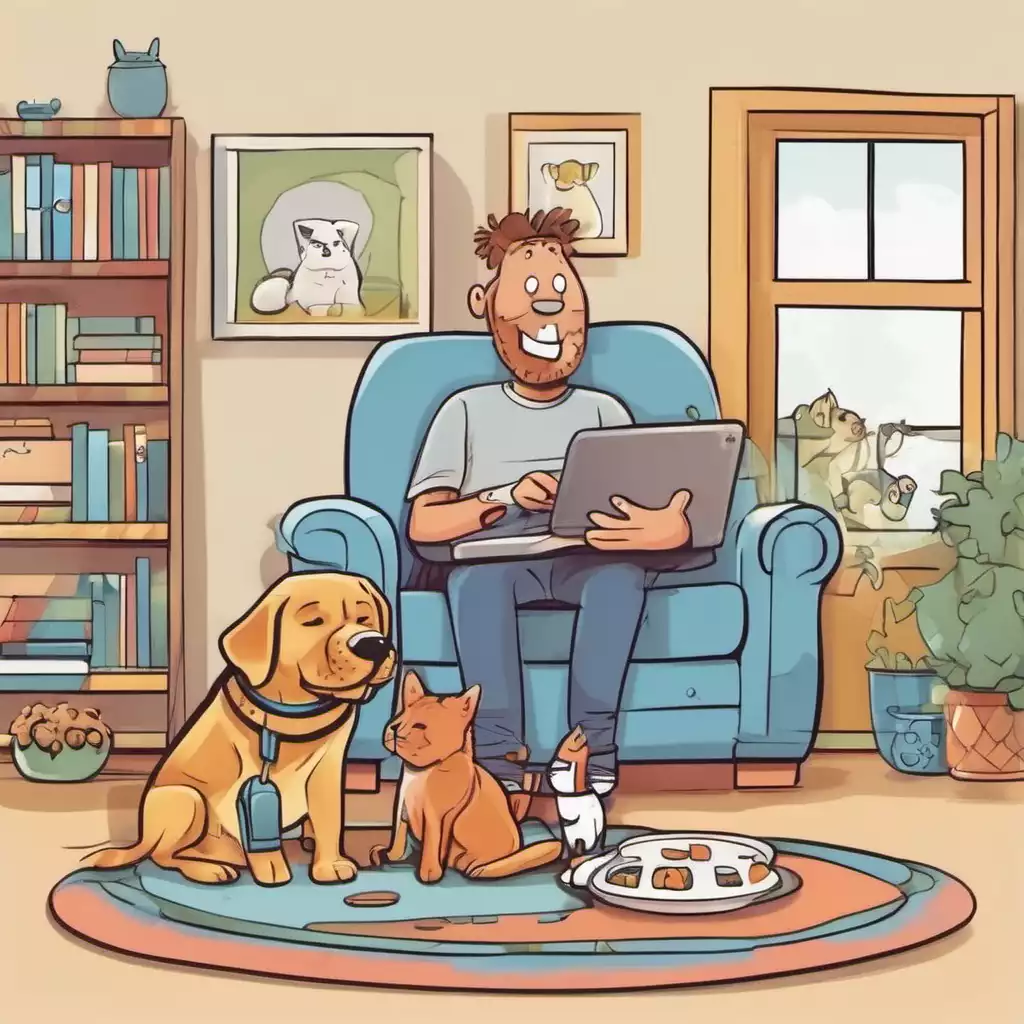 Get Paid To Look After Pets cartoon