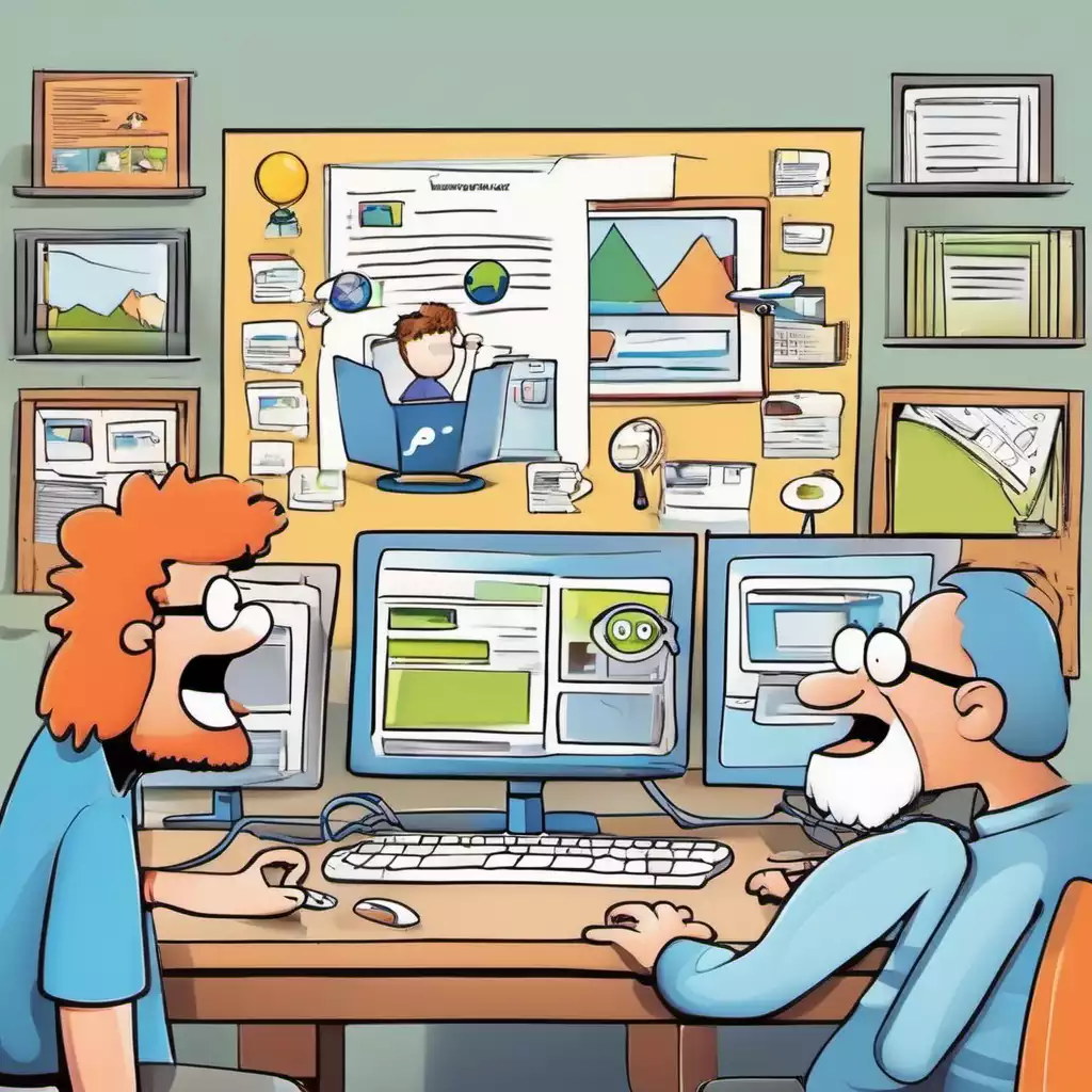 Earn Money From Home By Testing Websites cartoon