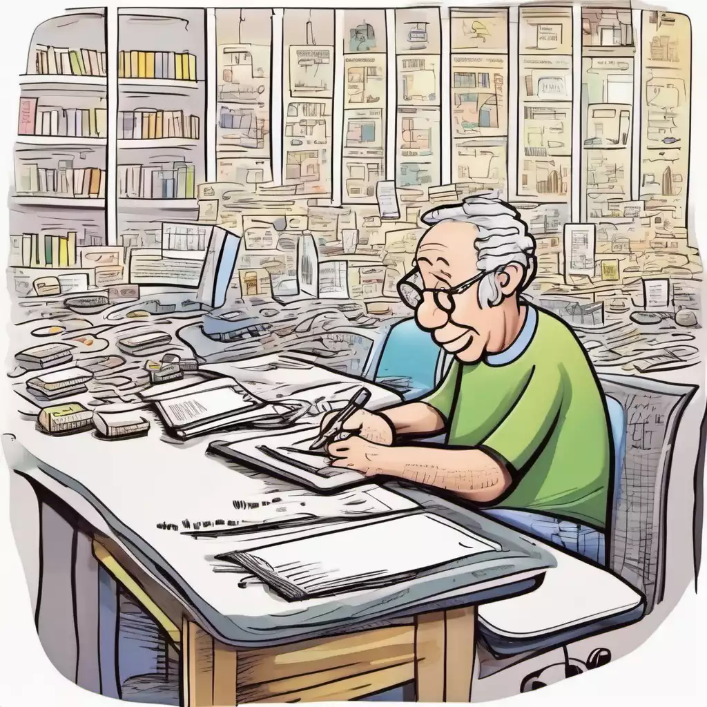 Work From Home Editing Articles cartoon